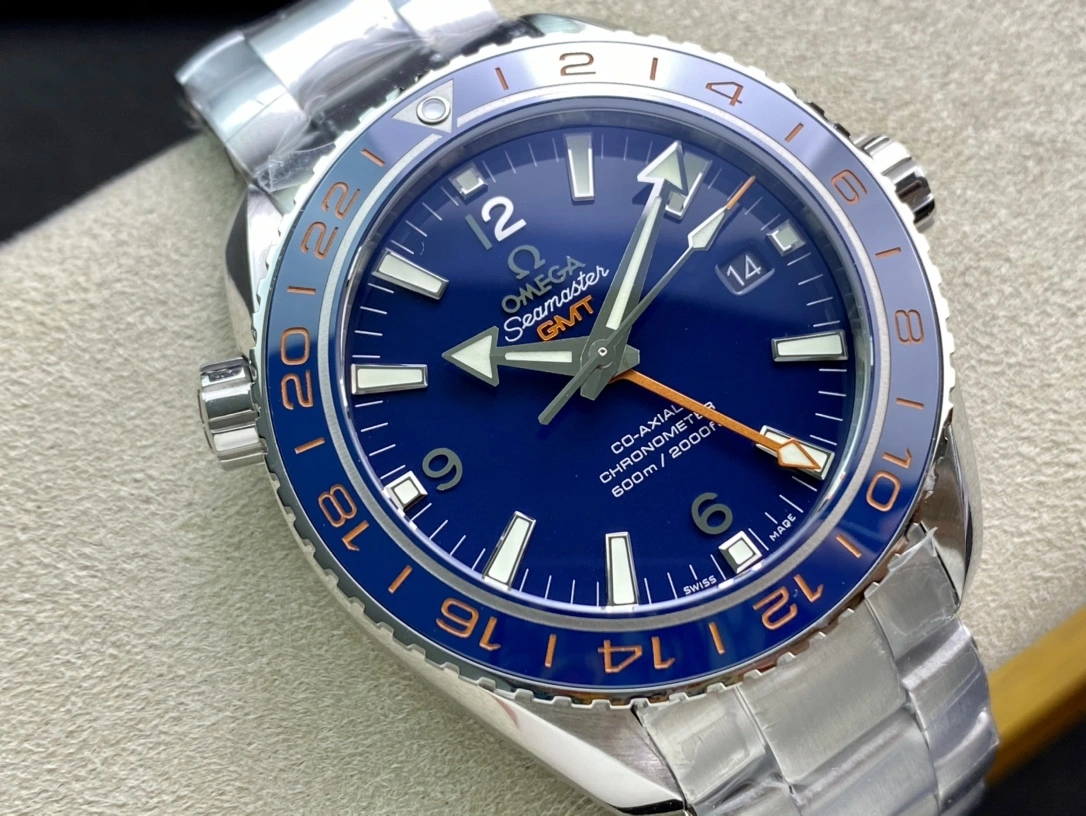 CBD Factory Omega Seamaster Planet Ocean 600M GMT “GoodPlanet” Blue Dial Orange Aluminum GMT hand Blue Ceramic Bezel (232.30.44.22.03.001) 1:1 Super Clone – DD8605 Movement Unisex 243